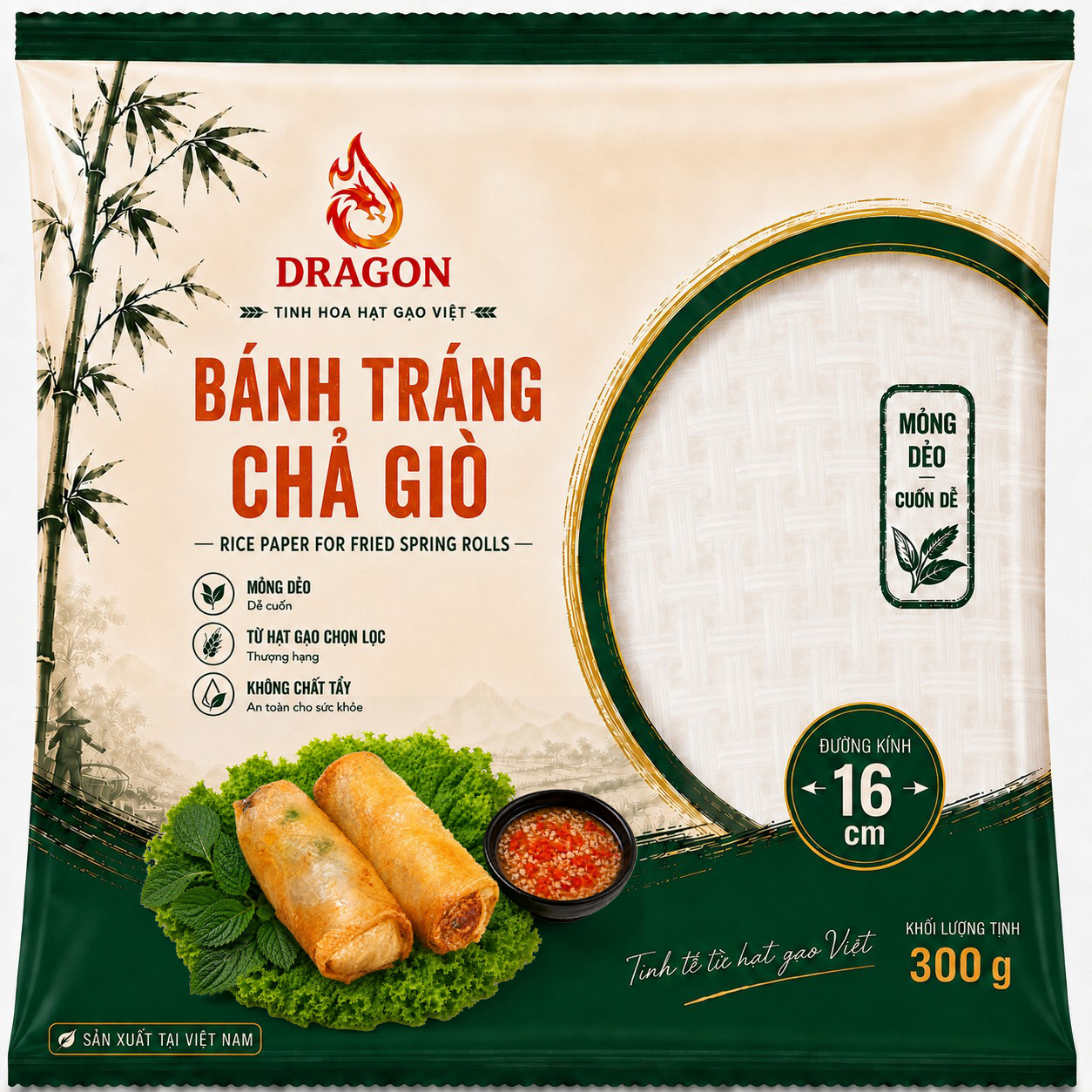 Bánh tráng chả giò